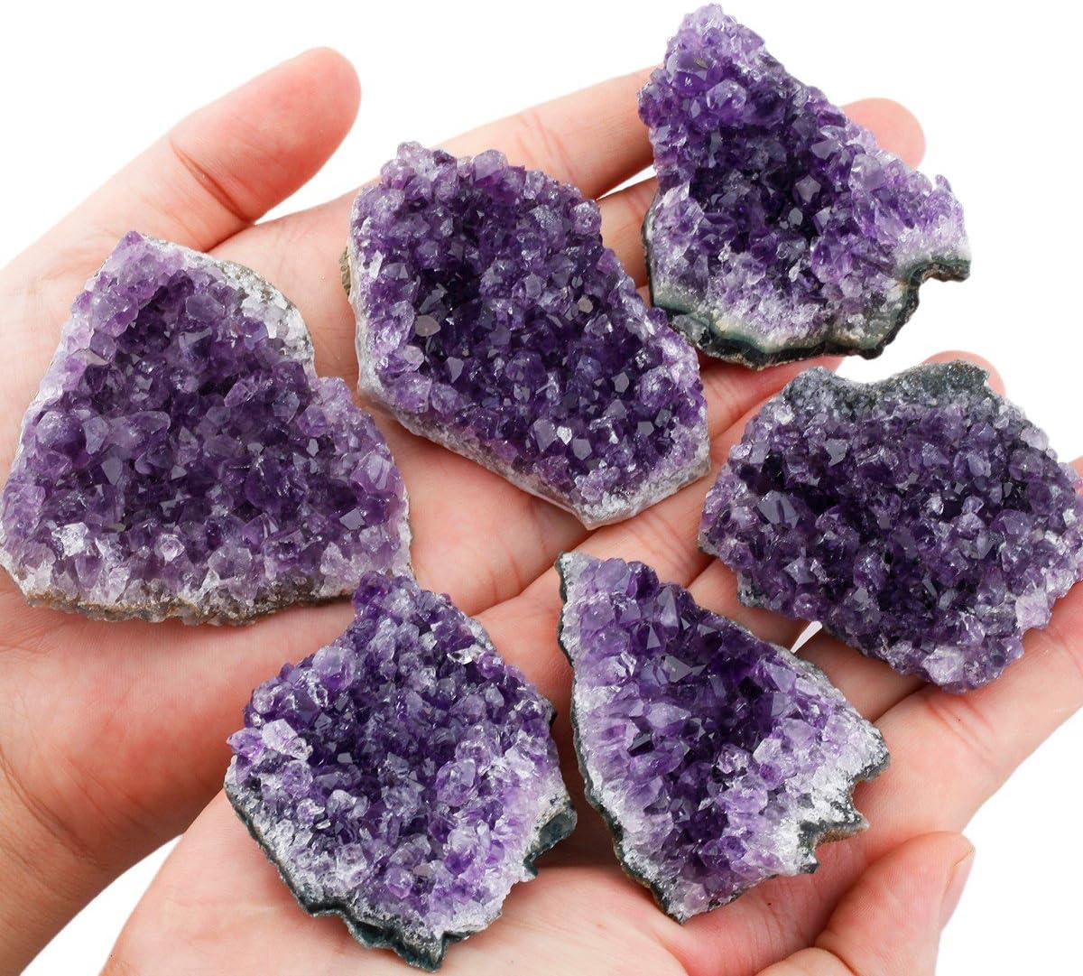 Rockcloud Natural púrpura amatista cuarzo cristal racimo