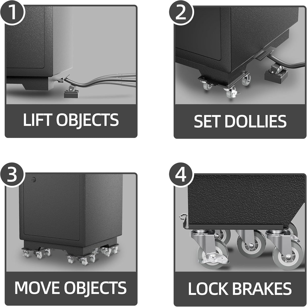 Carretilla de muebles, Furniture Mover Pro, 2204LBS, 5 ruedas.