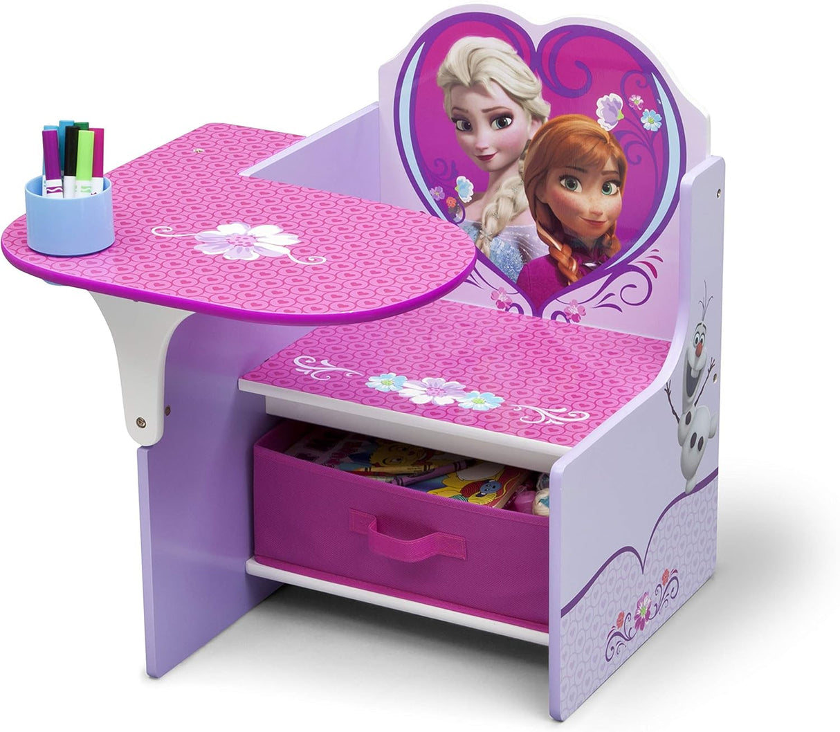 Mesa de Escritorio con silla y compartimento diseño Frozen