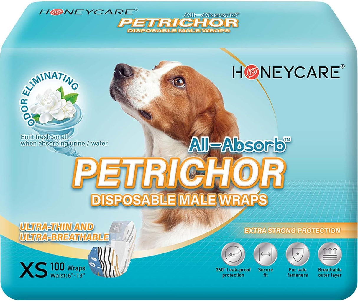 HONEY CARE All Absorb Petrichor - Pañales con olor fresco