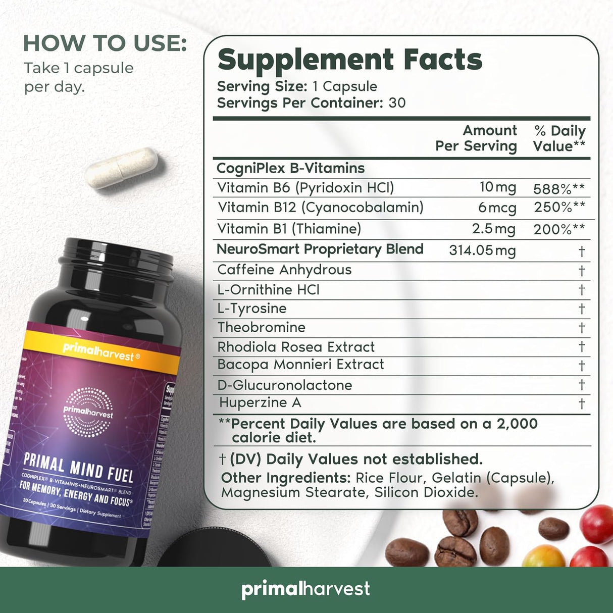 Suplemento Cerebral: Enfoque, Energía y Claridad - Primal Mind Fuel