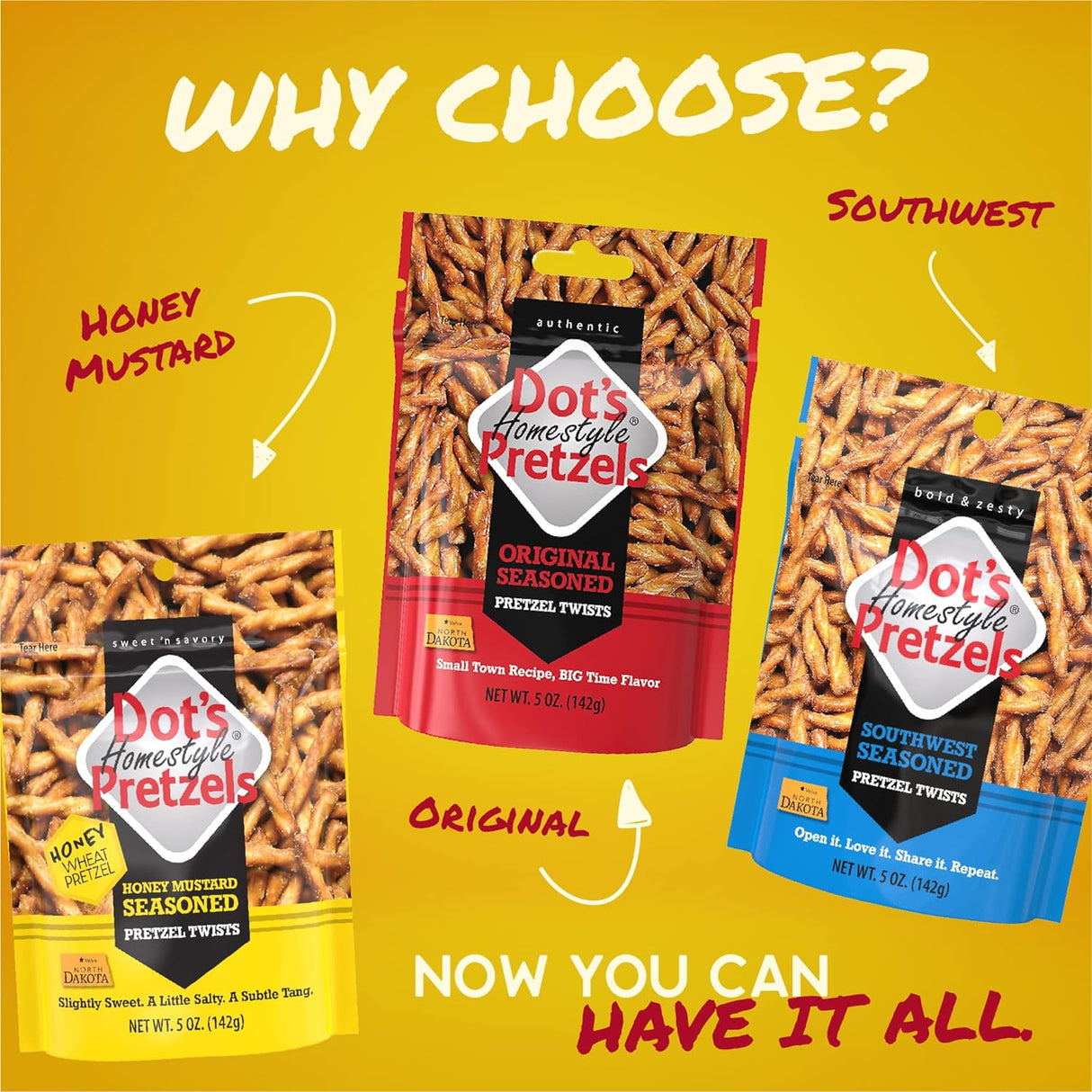 Pretzels Caseros Sazonados, Torsiones, Tamaño Snack, Pack Variado