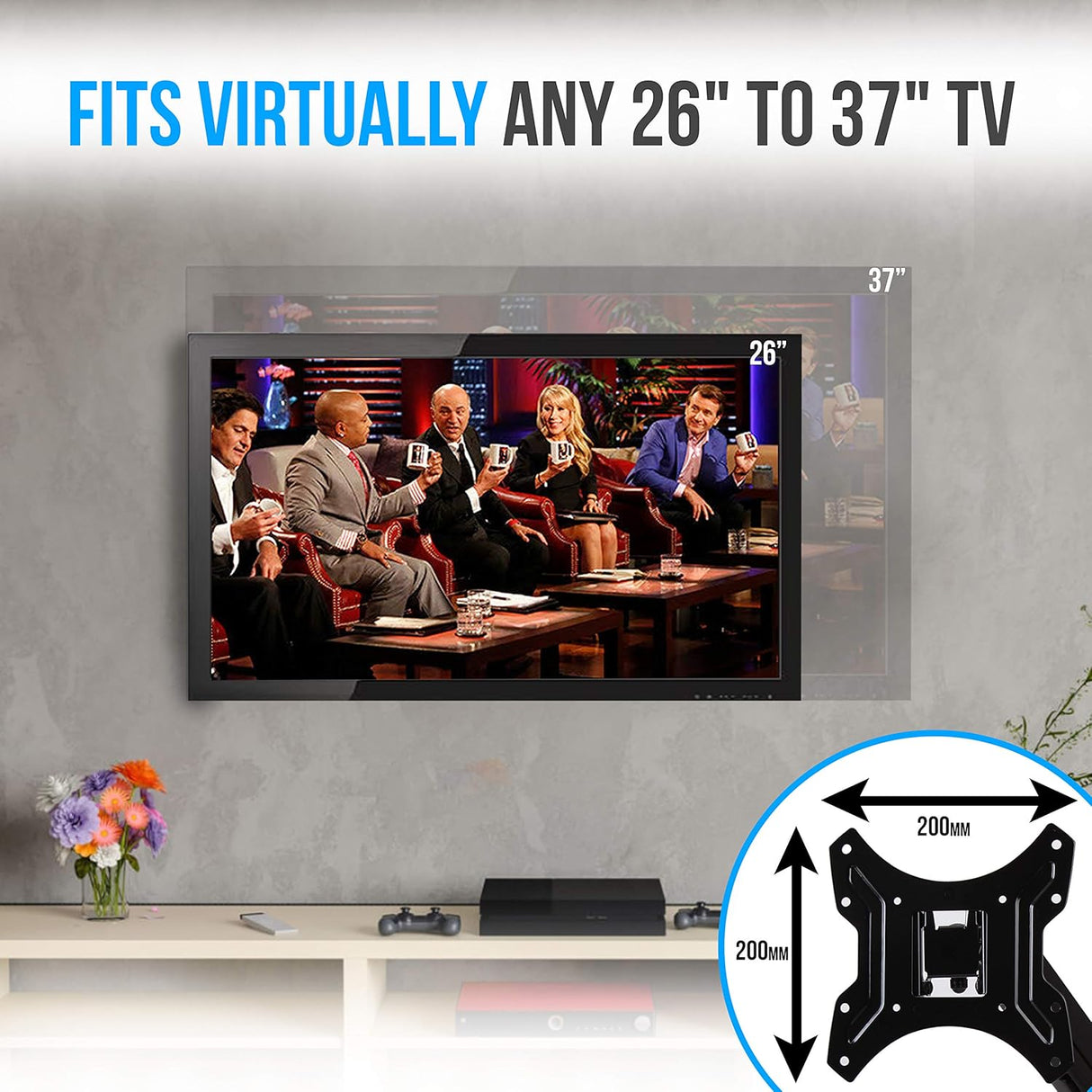 Soporte de pared inclinable para TV PYLE-HOME PSW651LT1