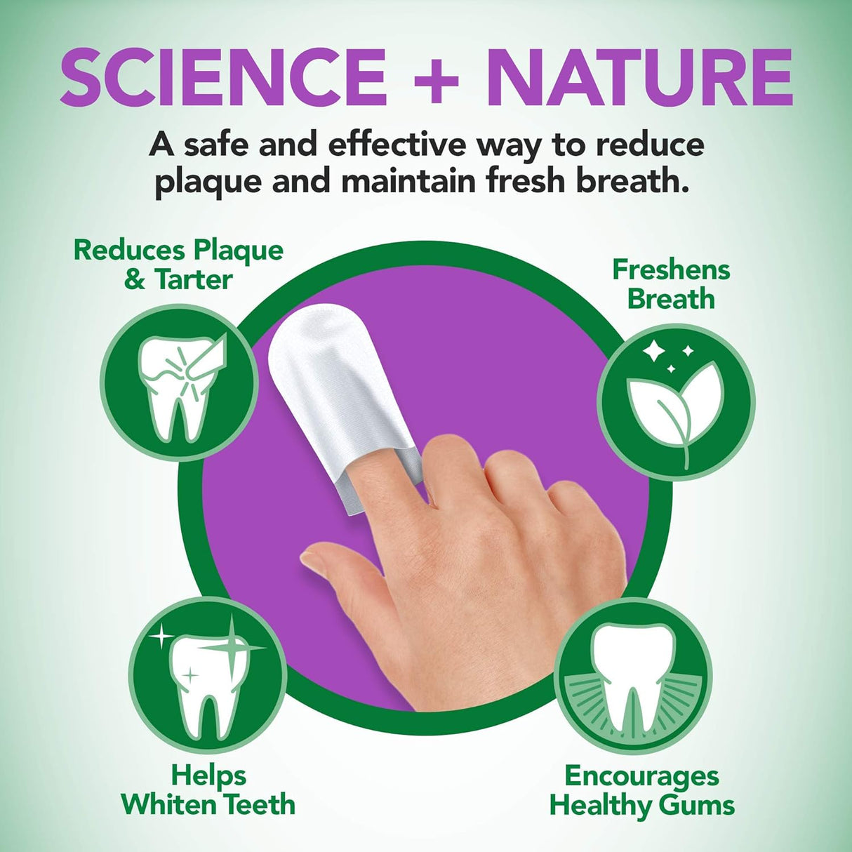 Toallitas para dedos para el cuidado dental 50 unidades