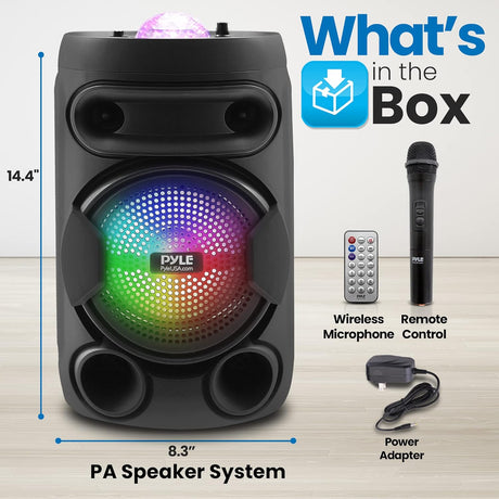 Altavoz PA portátil Bluetooth de 200 W PYLE-PRO PPHP81LTB