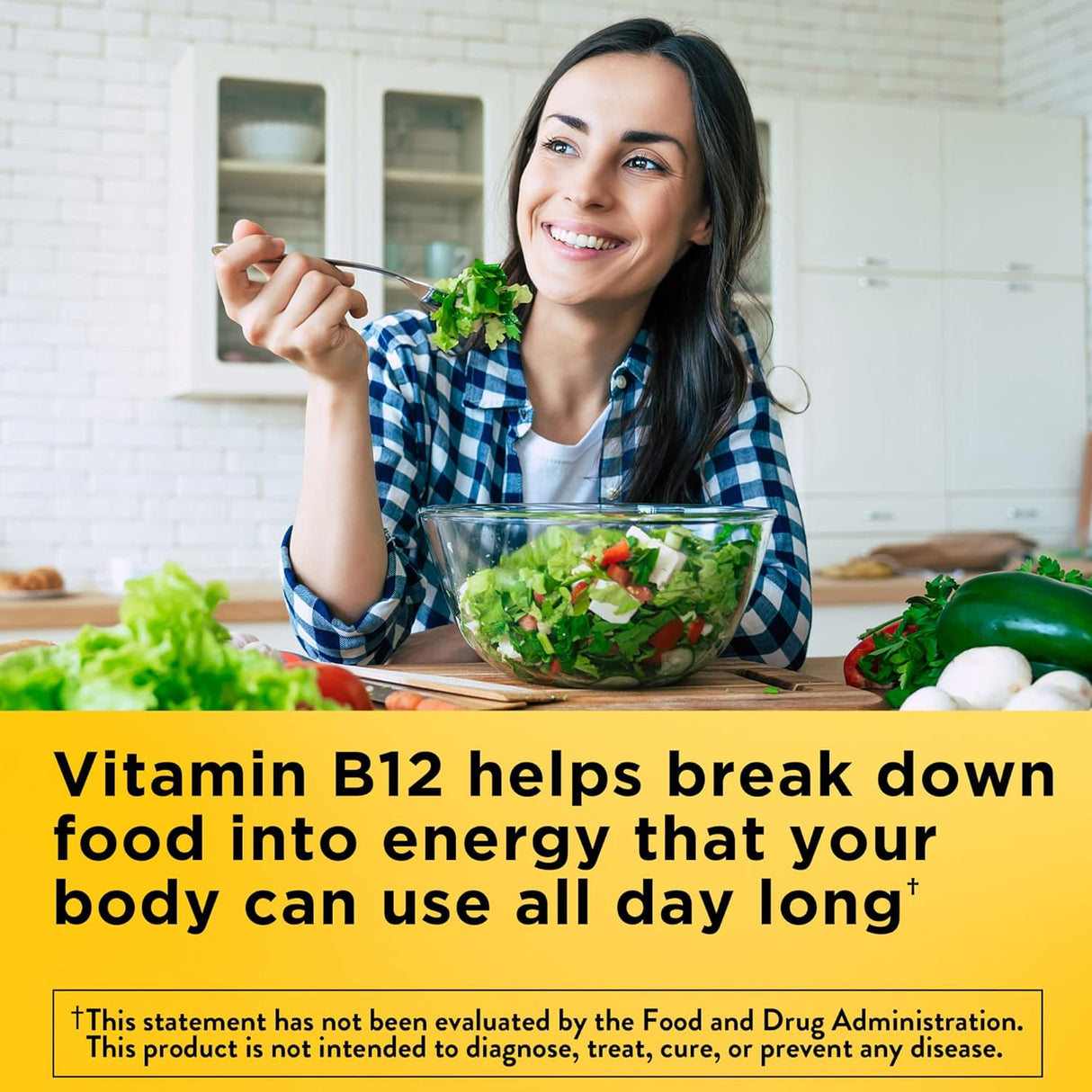 Suplemento de Vitamina B12 1000 mcg, Nature Made, 90 cápsulas