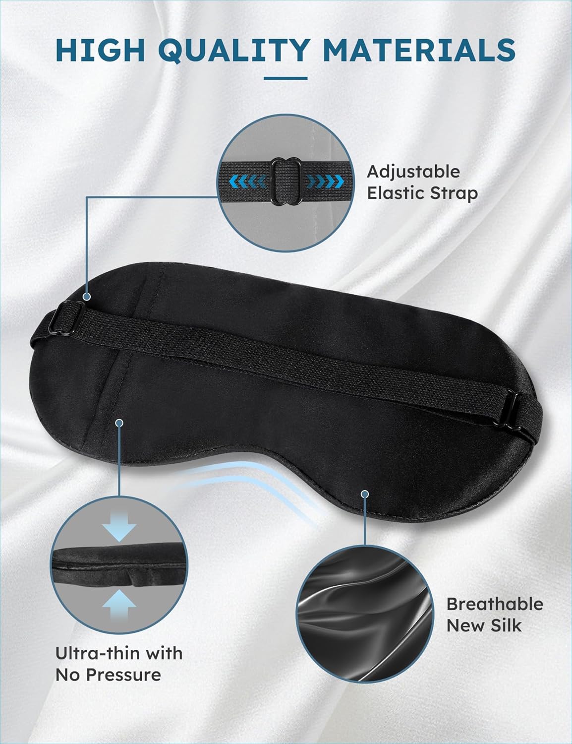 Máscara de Sueño con Auriculares MUSICOZY, 3D, Inalámbrica