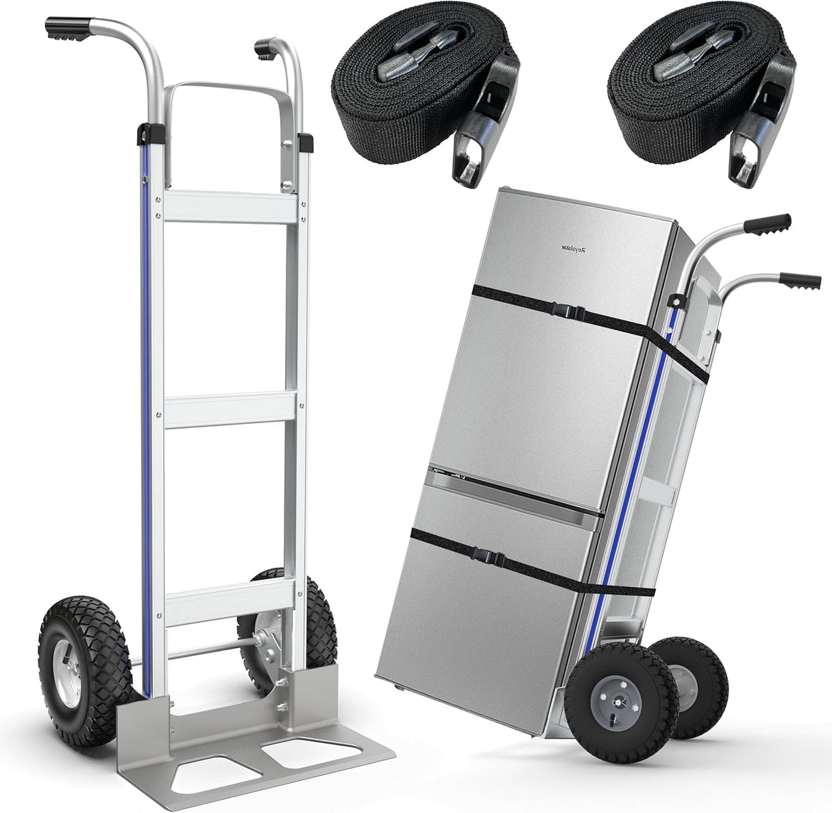 Carretilla de Mano Alumínio, 600lb, con 2 Correas, IM nueva