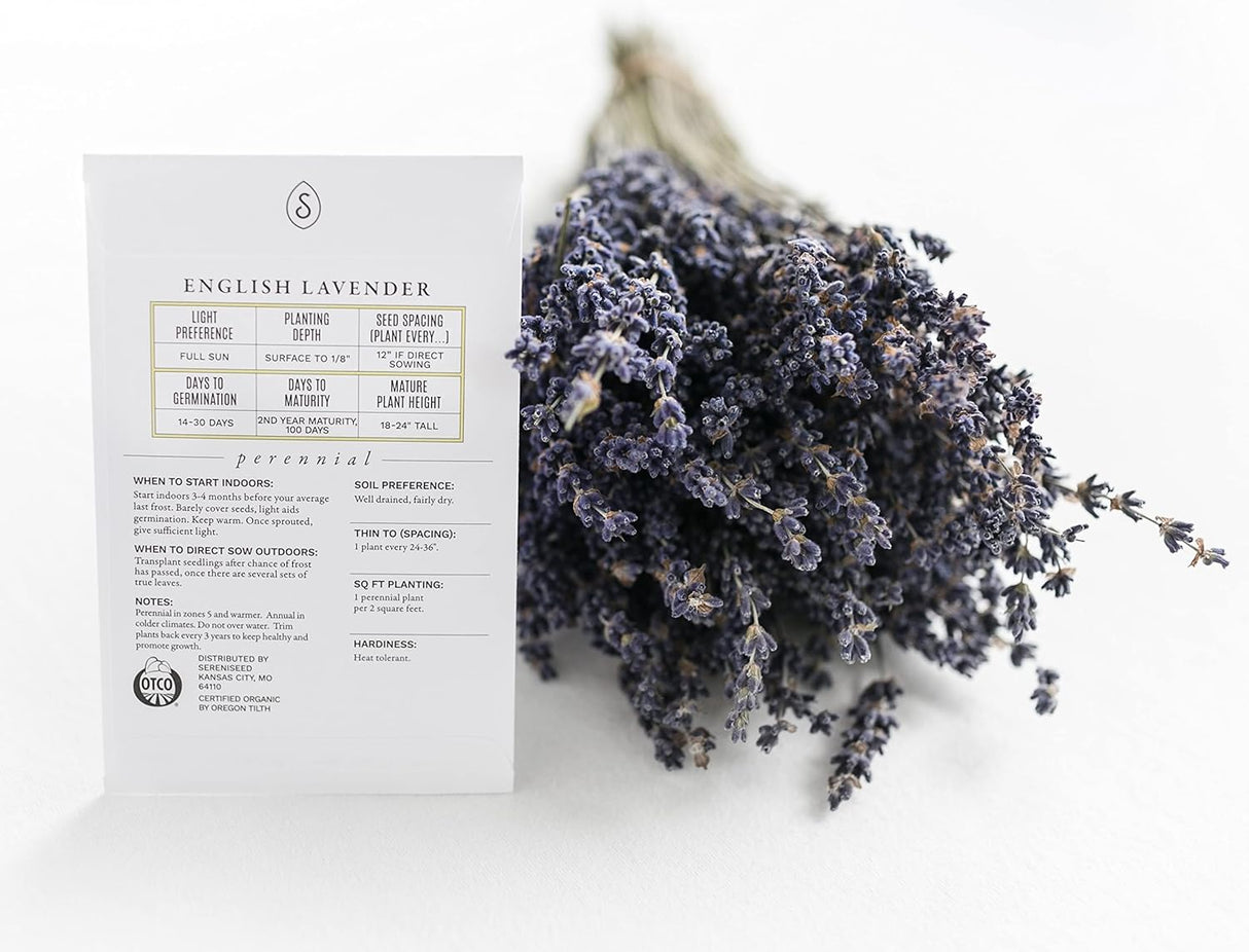 Semillas de Hierbas Orgánicas Sereniseed - 10 Paquete, No GMO