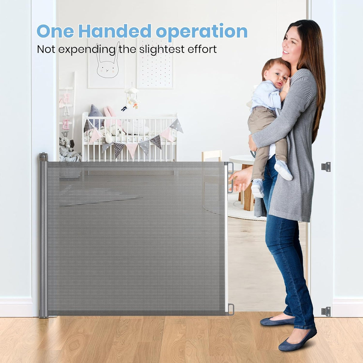 Puerta retráctil para bebé 33 pulgadas de alto HAMOPY