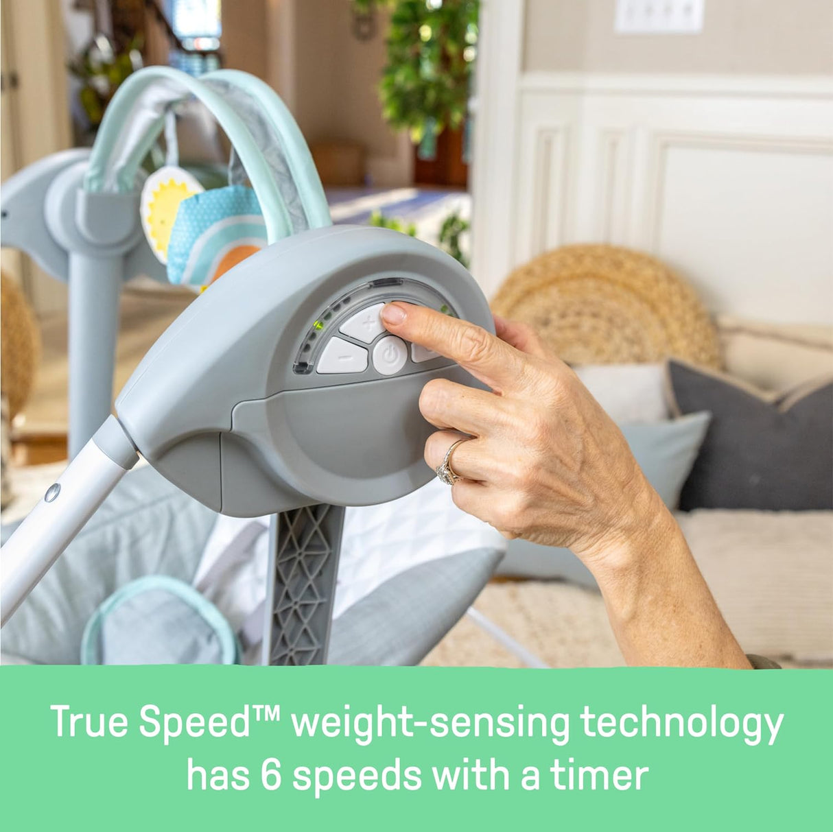 Columpio plegable 6 velocidades música 0 a 9 meses