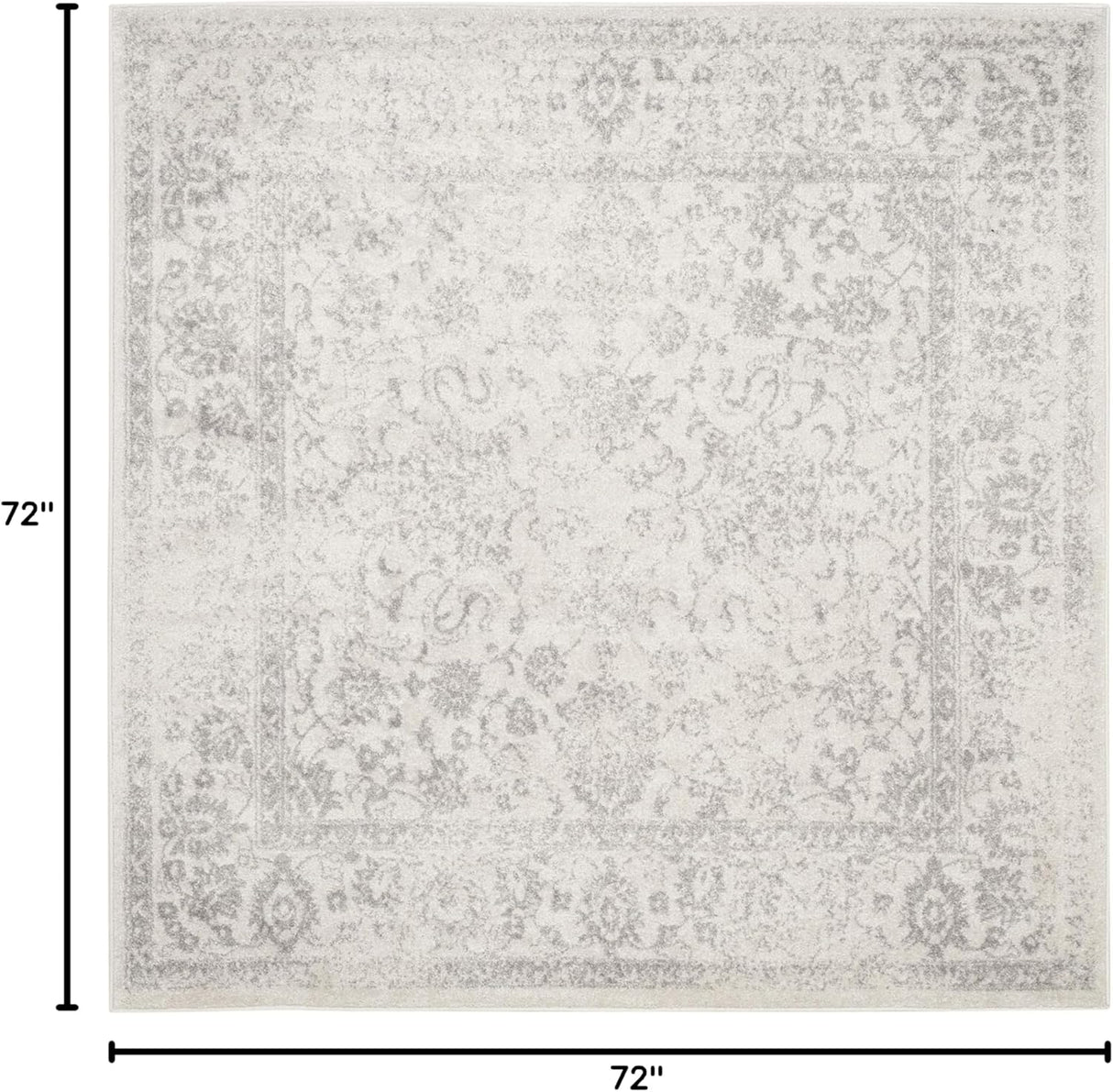 Alfombra Oriental Desgastada 6' Cuadrada ADR109C