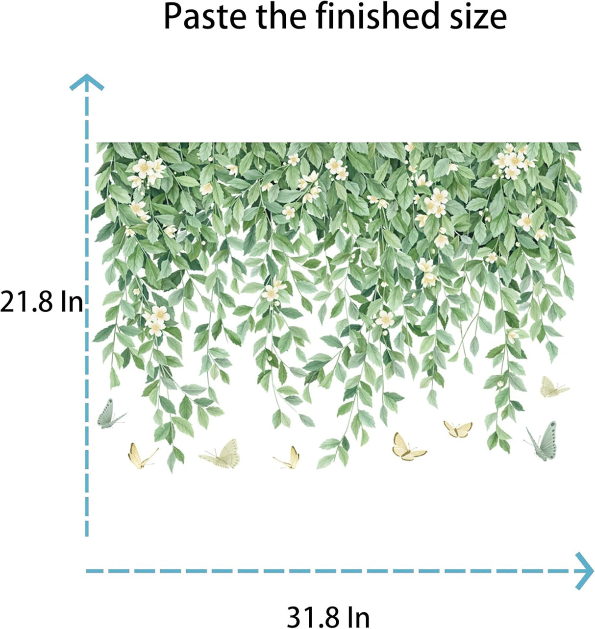 Vinilo WAFT YEARN Decoración Pared Hojas Vínculo Removible