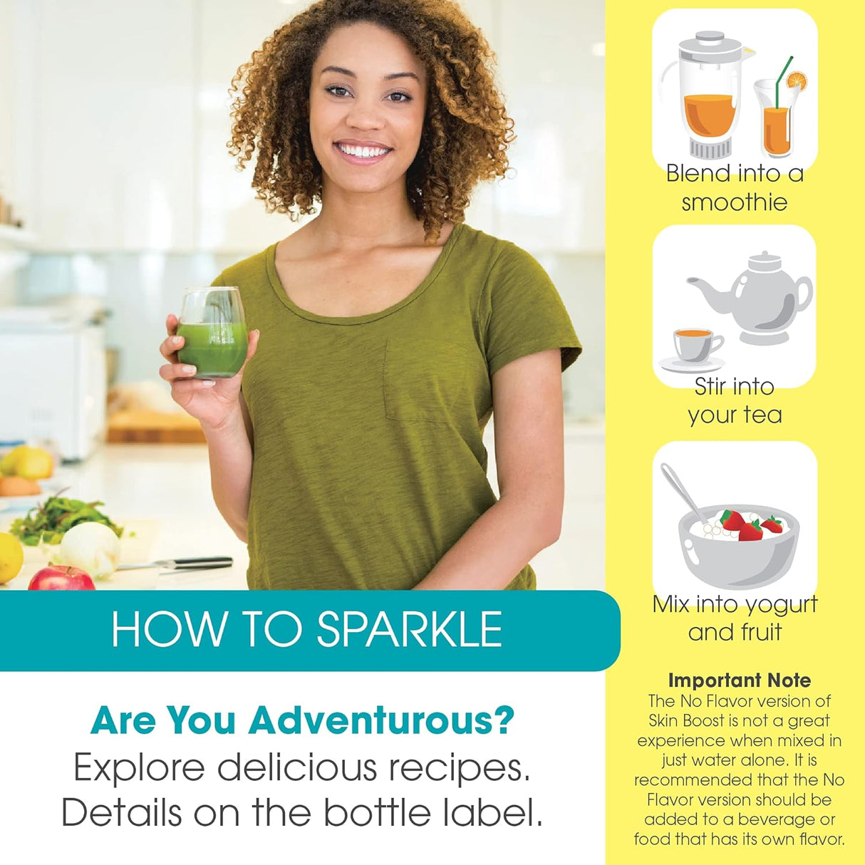 Suplemento alimenticio para mejorar la piel en polvo