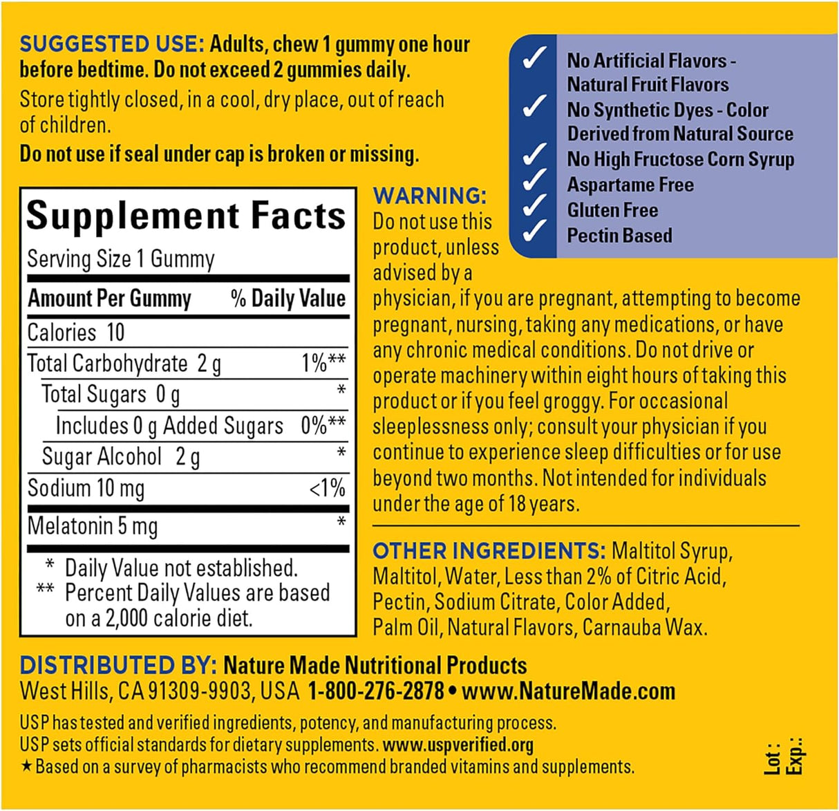 Gomitas extra fuertes de ciclo de sueño azúcar 100%
