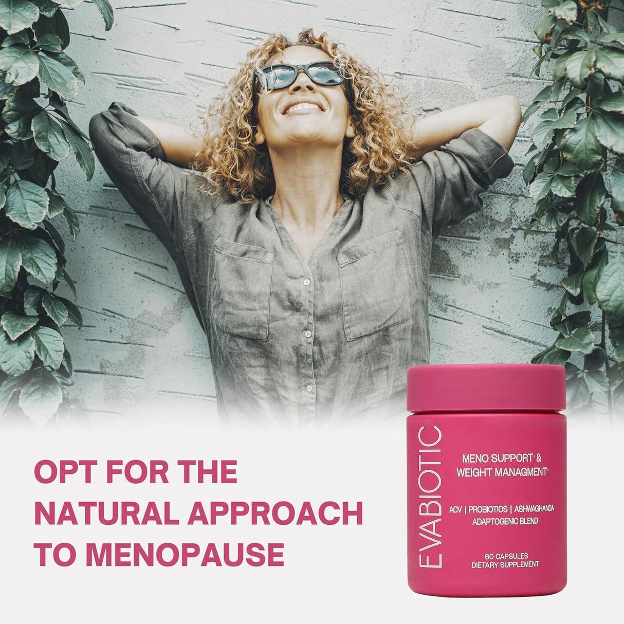 Menopausia Completa Vegana - Ashwagandha, Probióticos, ACV, 60 Caps