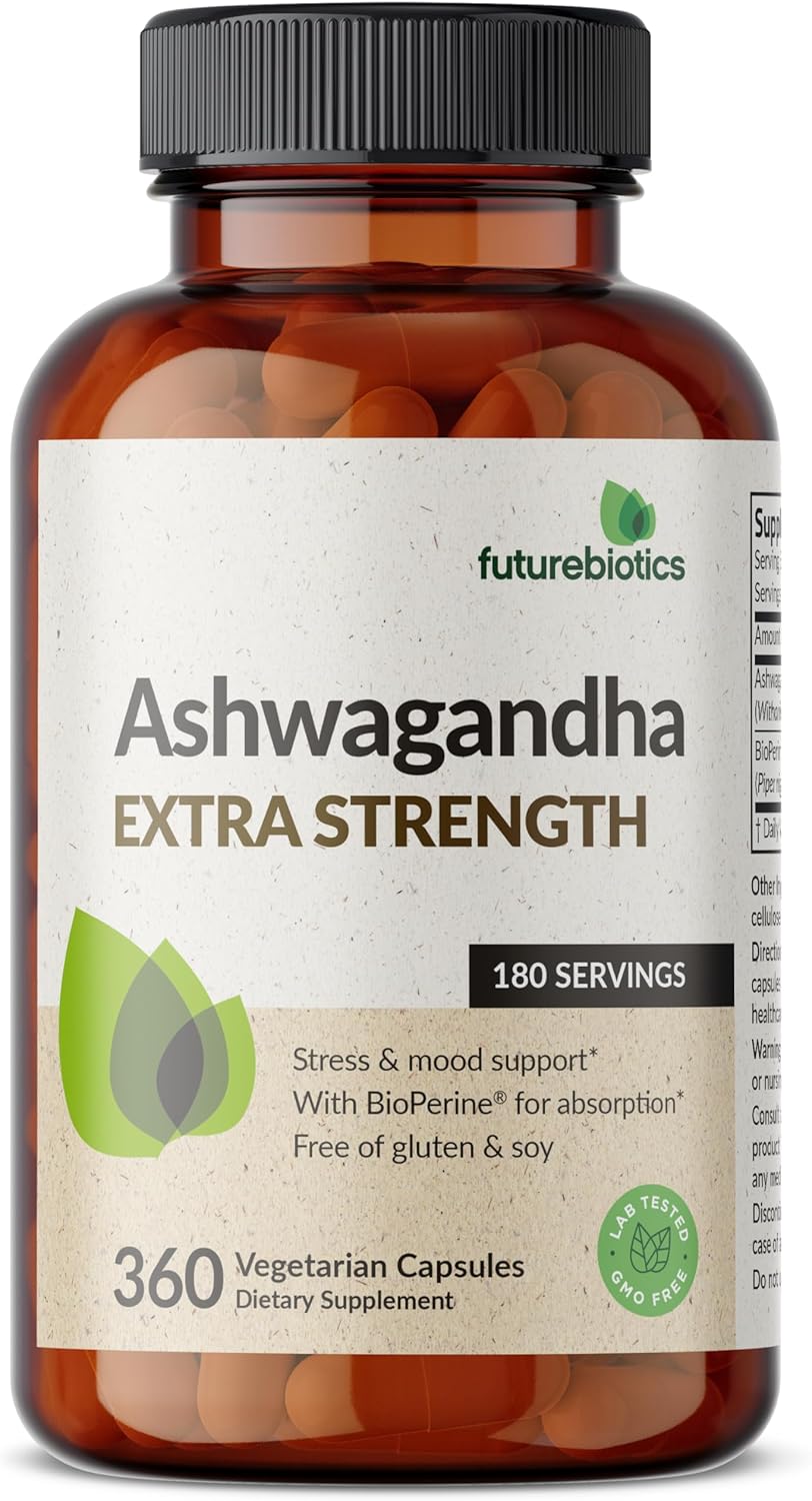 Suplemento de Ashwagandha Futurebiotics 360 Cápsulas Vegetarianas