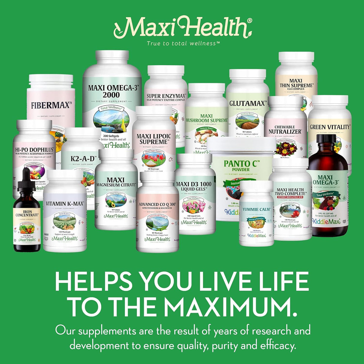 Suplemento de Magnesio Maxi Health - Energía, Músculos y Huesos - 90 cápsulas