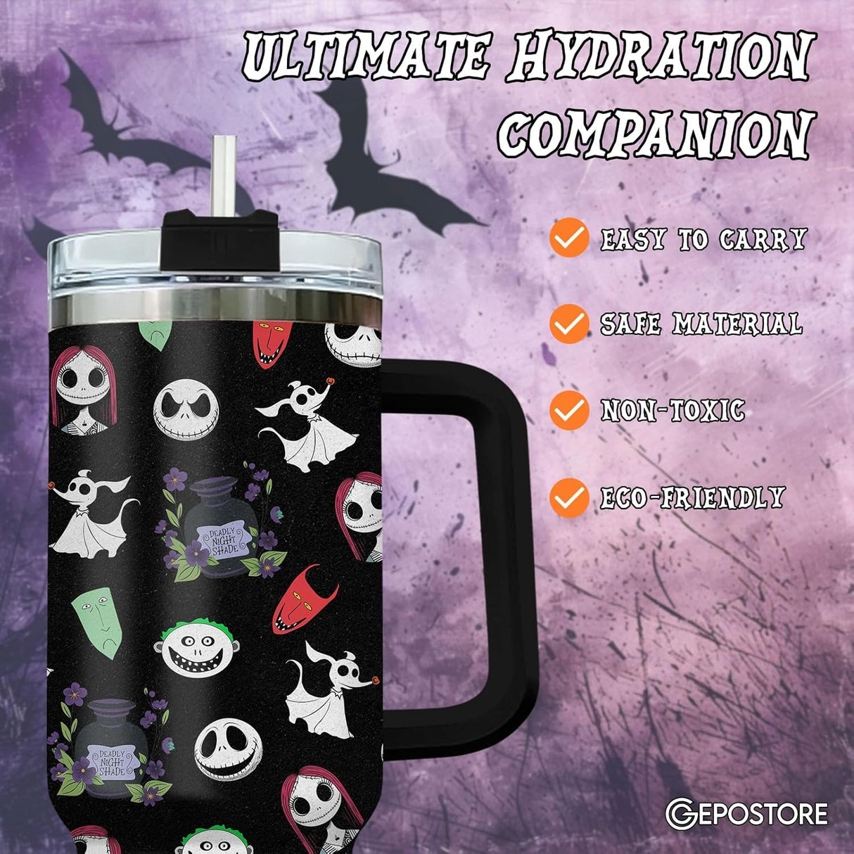 Taza de Acero Inoxidable 40 oz de Jack Skellington - Nightmare