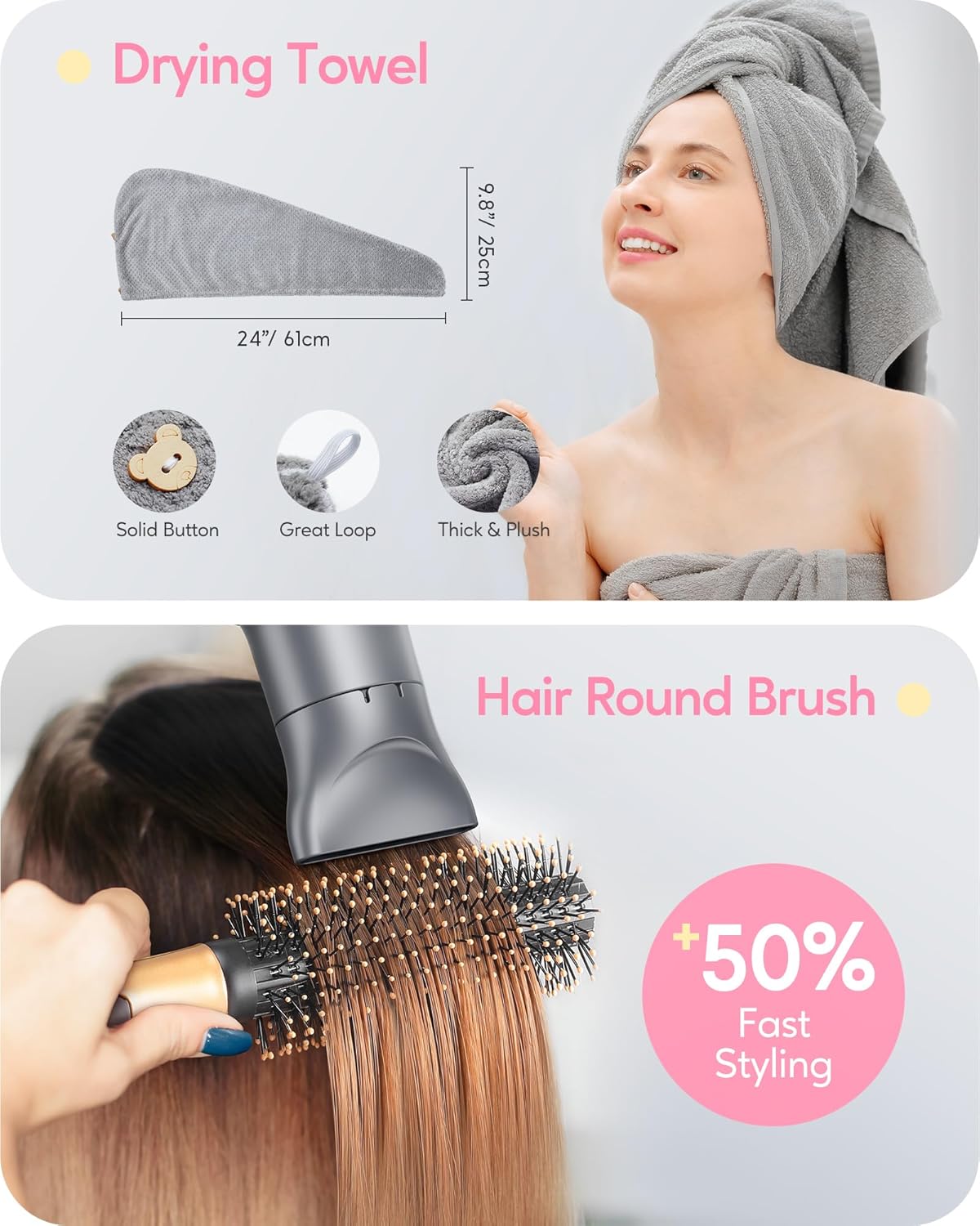 Secador de pelo profesional potente flujo de aire de 1875 W