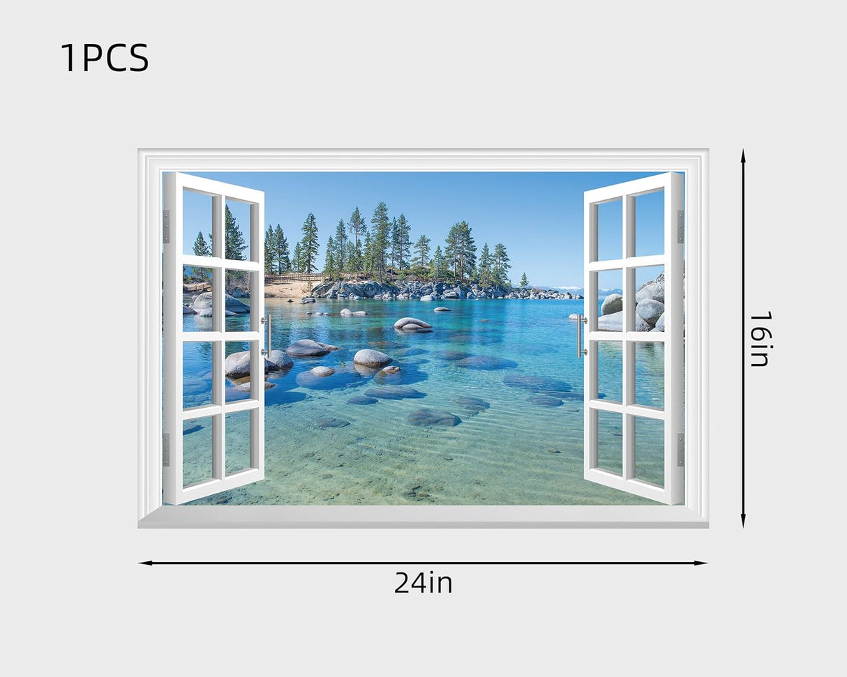 Adhesivo de pared falso para ventana, un mural de pared