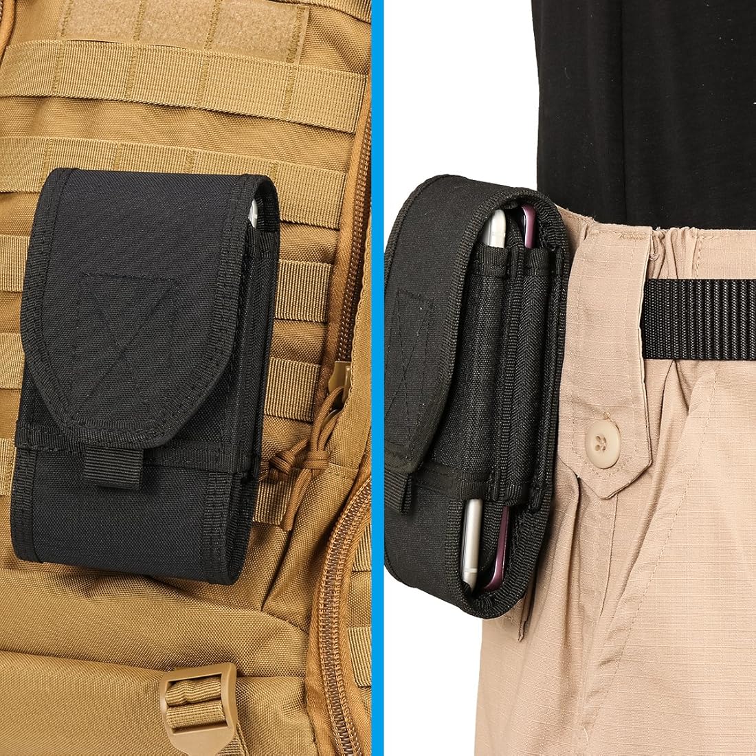 Funda para smartphone de doble capacidad, en nylon