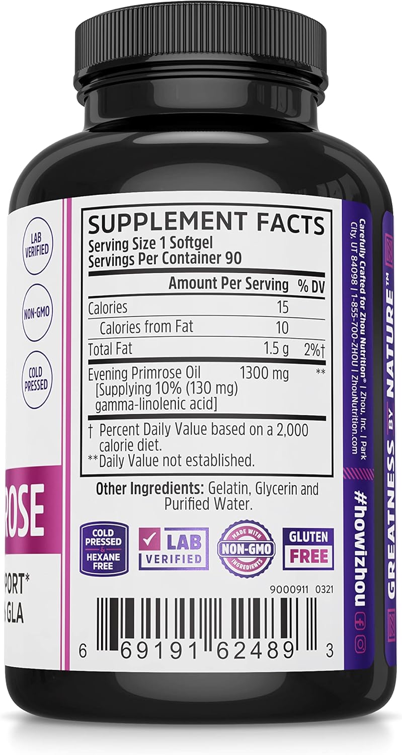 Suplemento Cápsulas de aceite de onagra, apoya el equilibrio