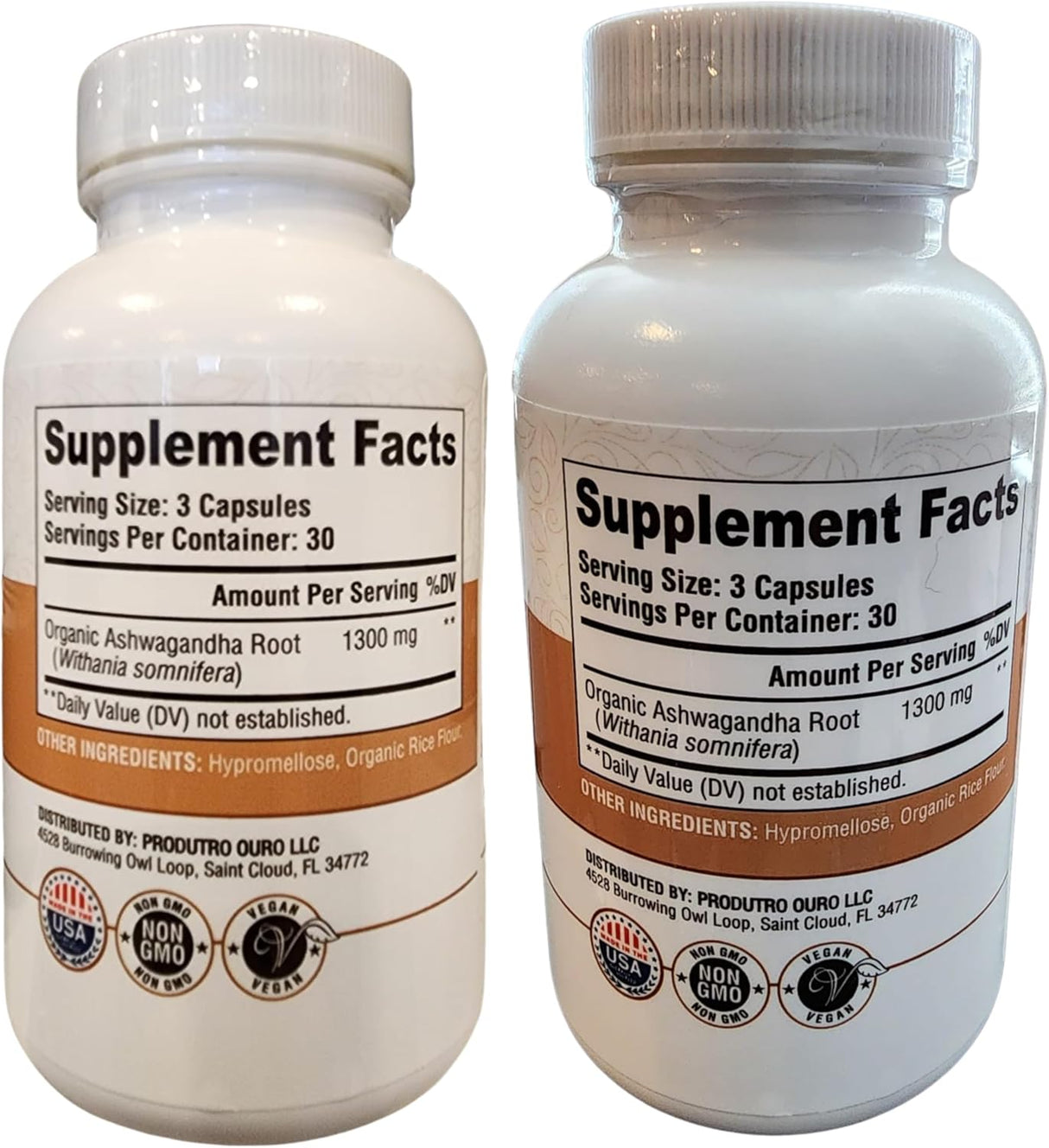 Polvo de Raíz de Ashwagandha 1300mg | Apoyo Metabólico | 90 Cápsulas