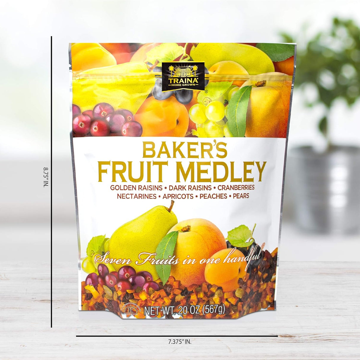 Frutas Secas Traina - Duraznos, Arándanos, y Más - 20 oz