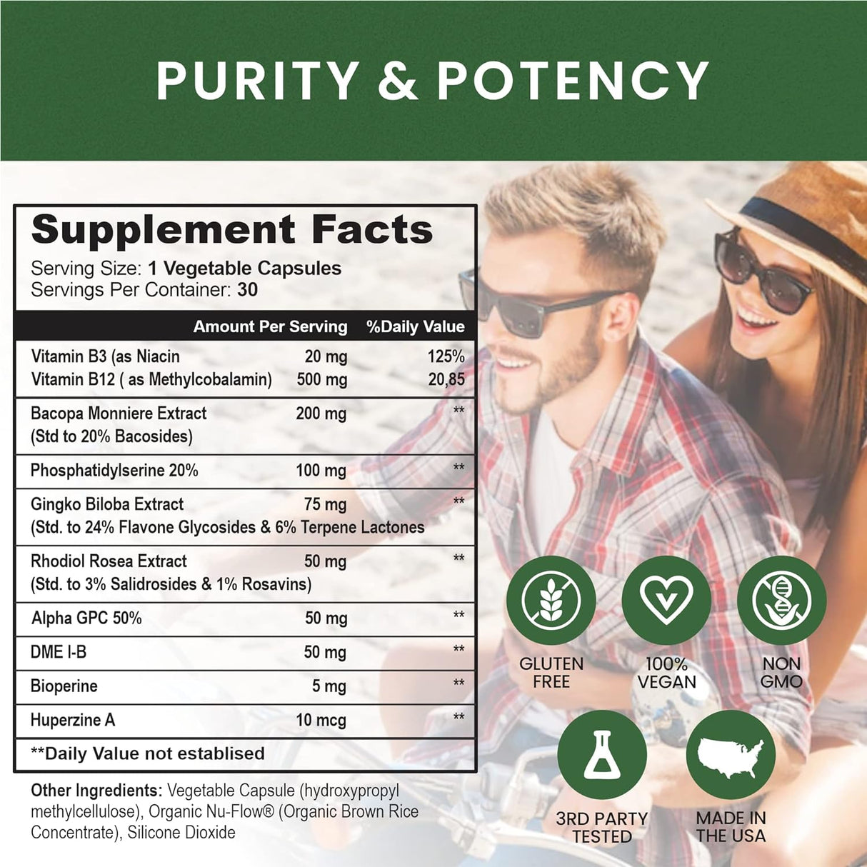 Suplemento Brain Booster Nootropics Memoria & Energía (1)