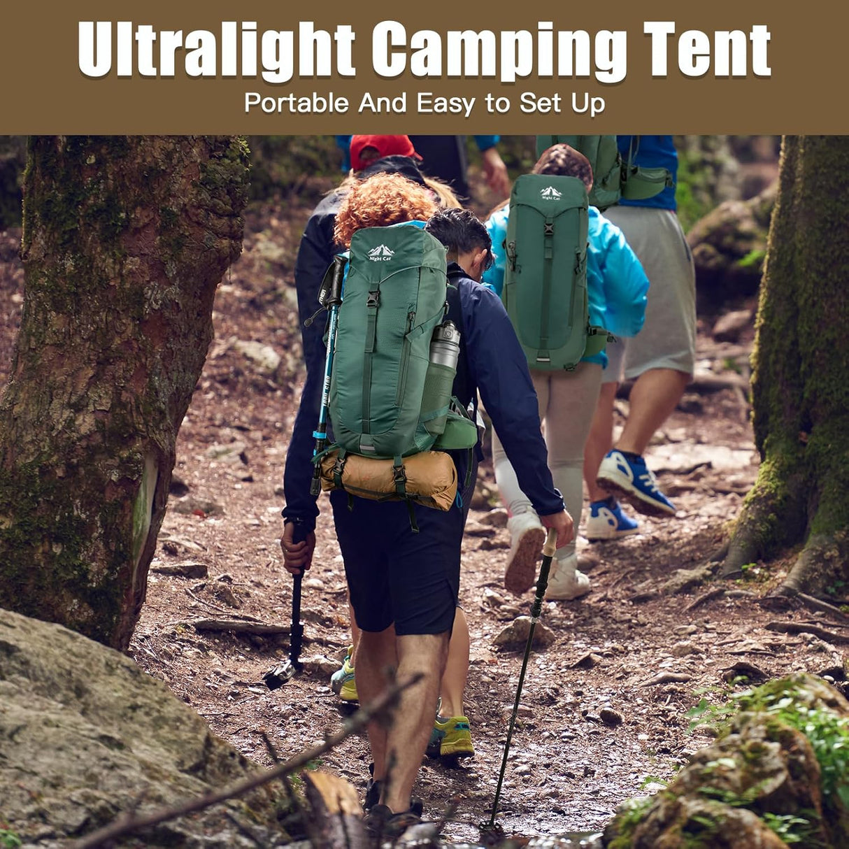 Tienda de campaña ultraligera Night Cat 1 persona, 2 lbs, waterproof