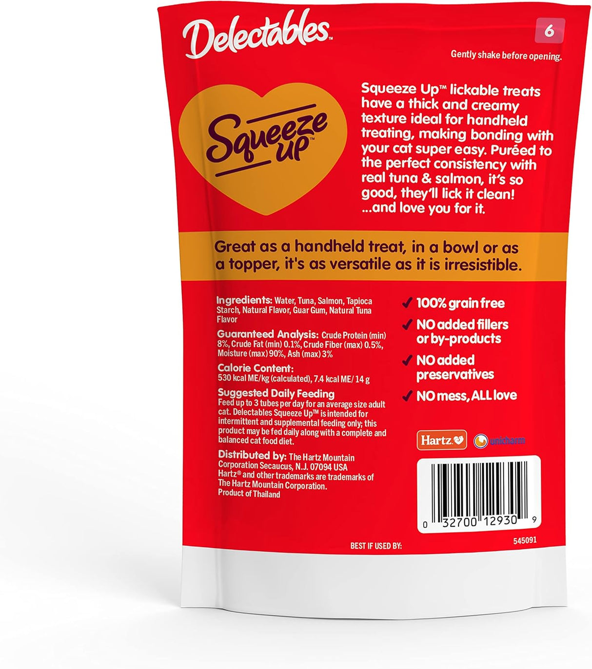 Alimentos Lickables Hartz Delectables, Atún y Salmón, 4 Cuentos