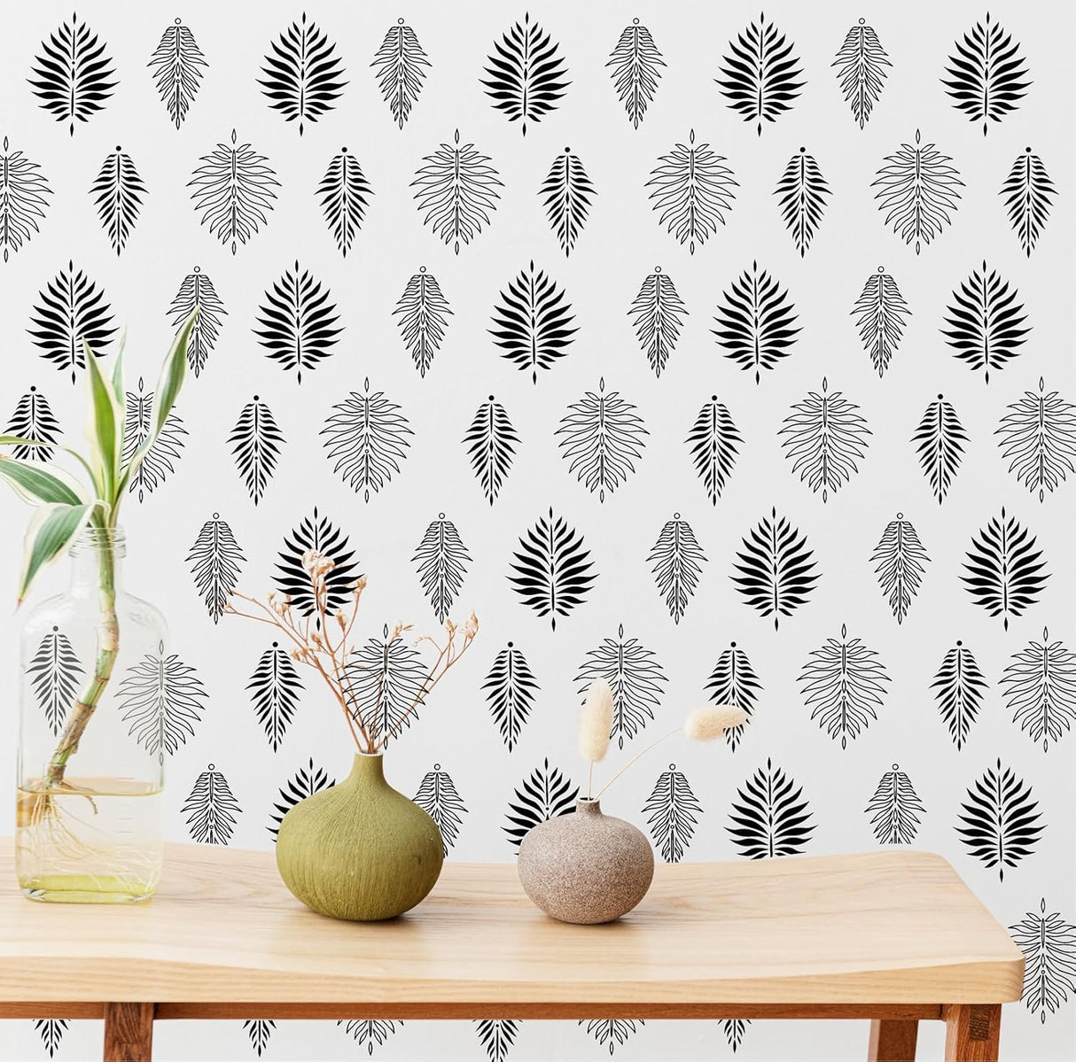 Pegatinas de Pared Kazova, Hojas Modernas, Patrón de Helechos