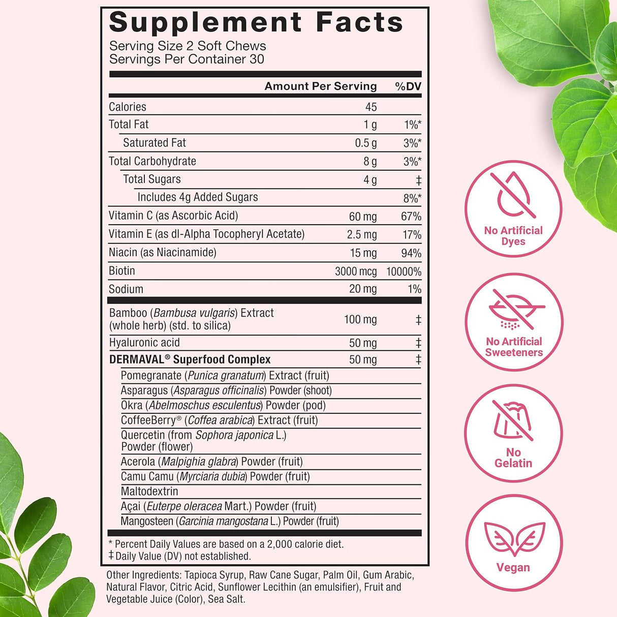 Force Factor Collagen Boosting Superfoods, Vegan, 60 Soft Chews