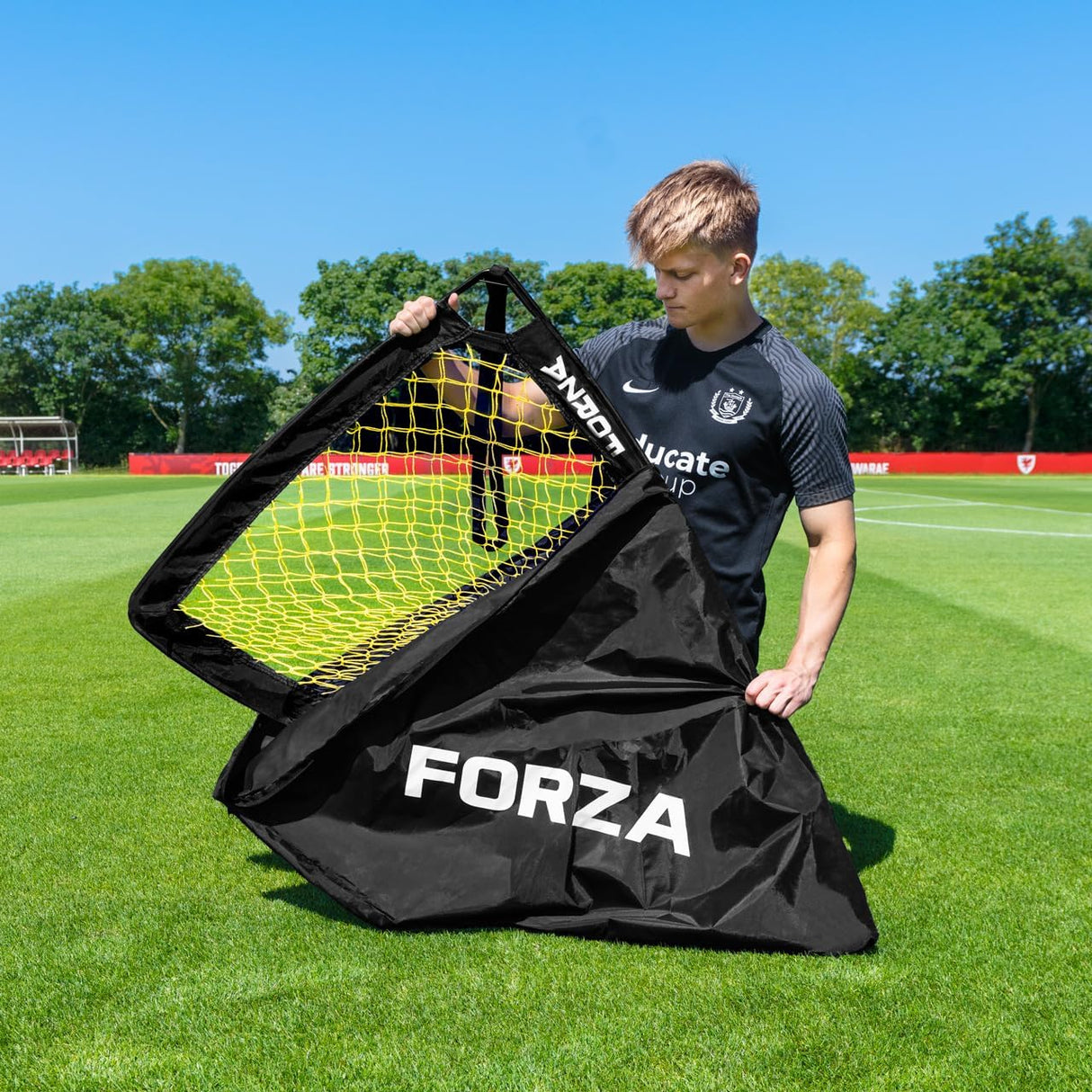 Portería desplegable para juegos y entrenamientos de niños