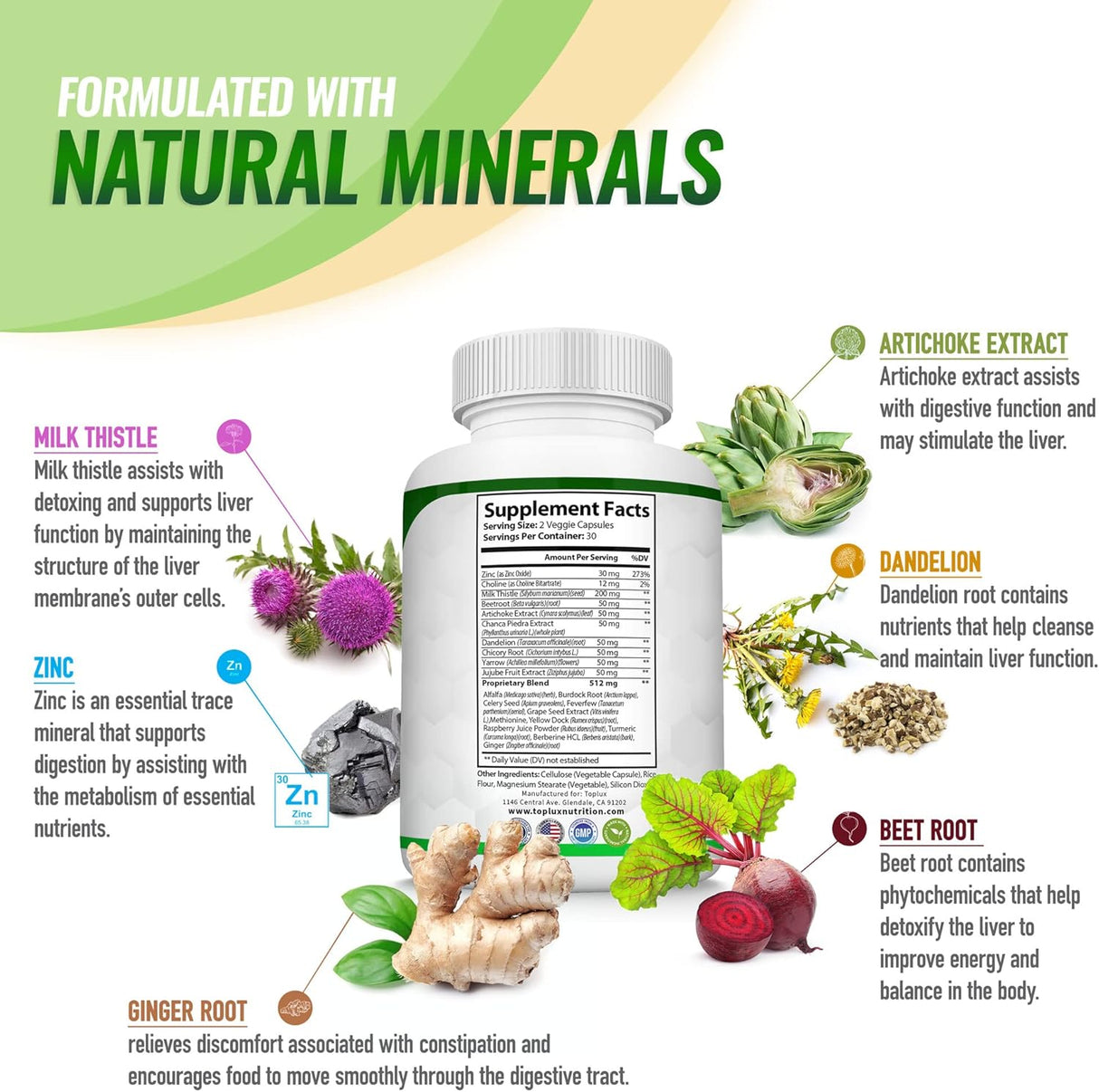 Suplementos Alimenticios Limpiador del hígado Toplux