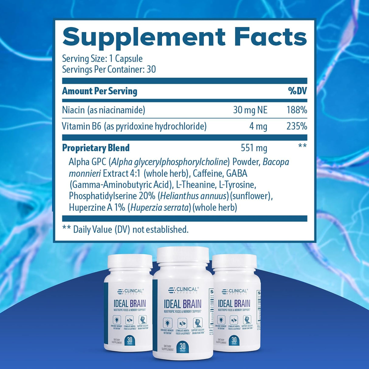 Suplemento Dietético Nootrópico para Memoria y Enfoque Mental