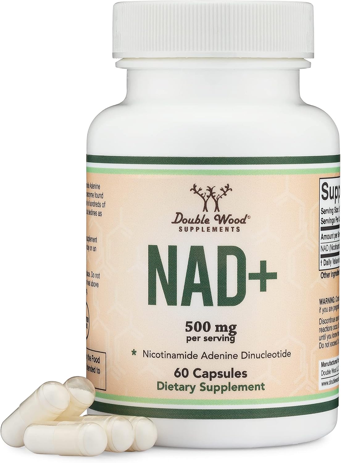 Suplemento NAD Booster 500 mg de 95% de NAD+ de nicotinamida