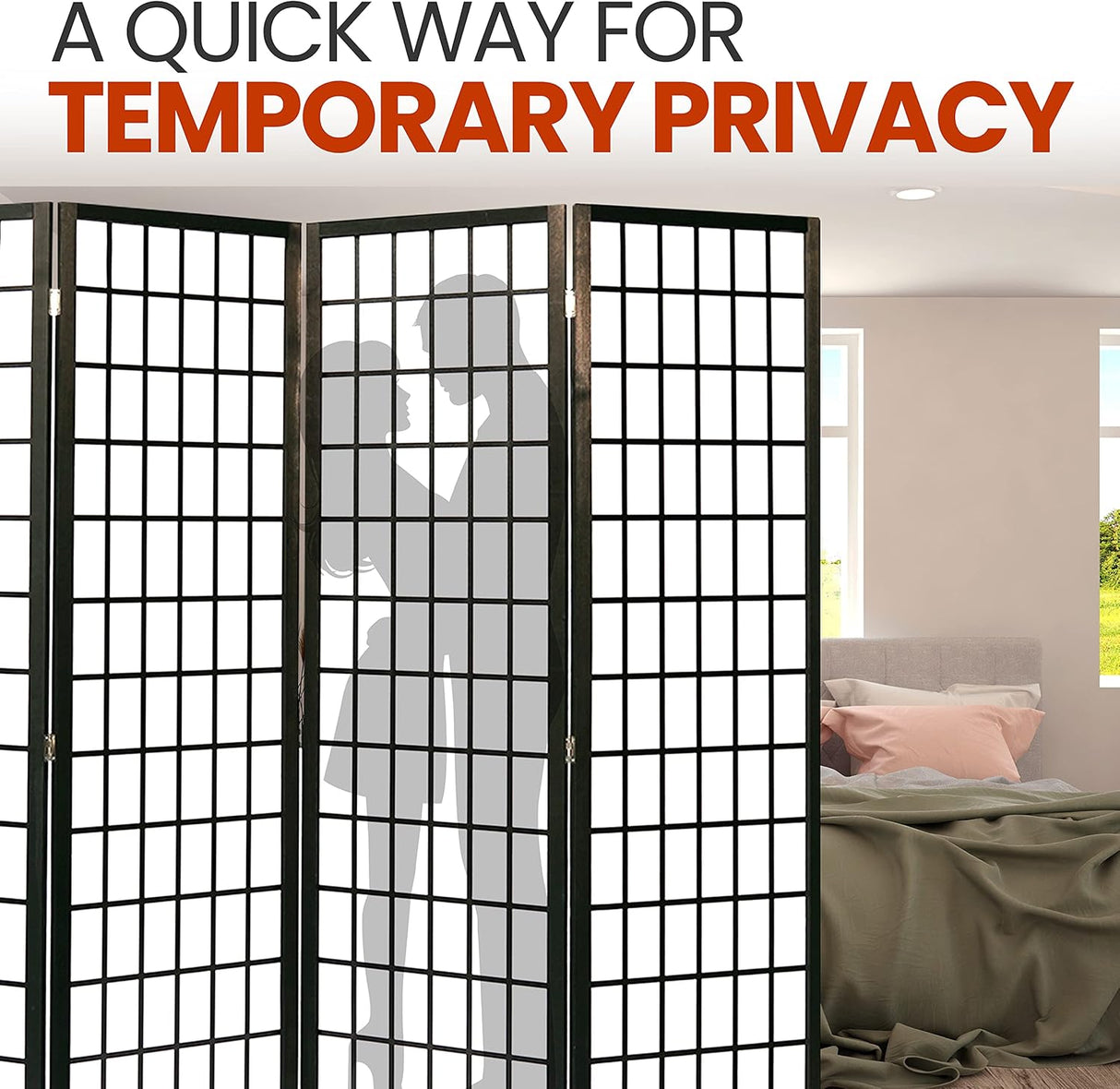 Biombo o separador de ambiente portátil SERENELIFE SLRDD4