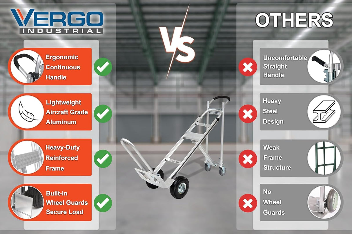 Carretilla Convertible Vergo Industrial 3 en 1 AS7A2 750 lb