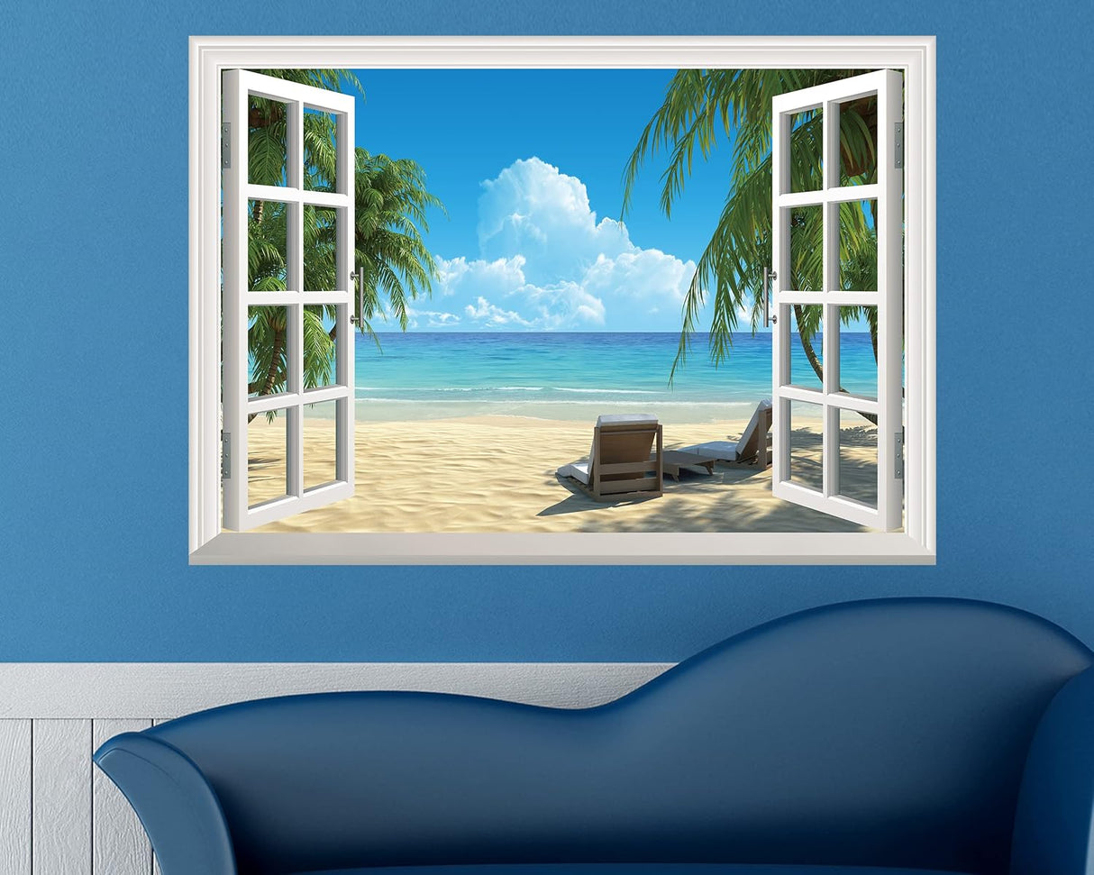 Adhesivo de pared falso para ventana, mural de pared.