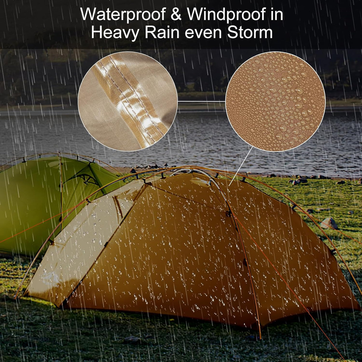 Tienda de Campaña Night Cat 2 Personas, Doble Capa, Impermeable