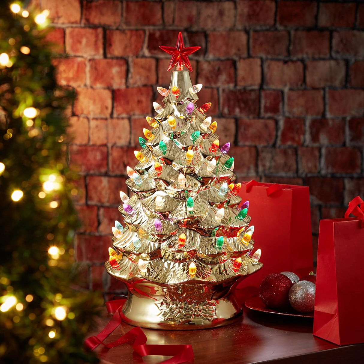 Árbol de Navidad Cerámico Casafield, 24 Pulgadas, 148 Luces