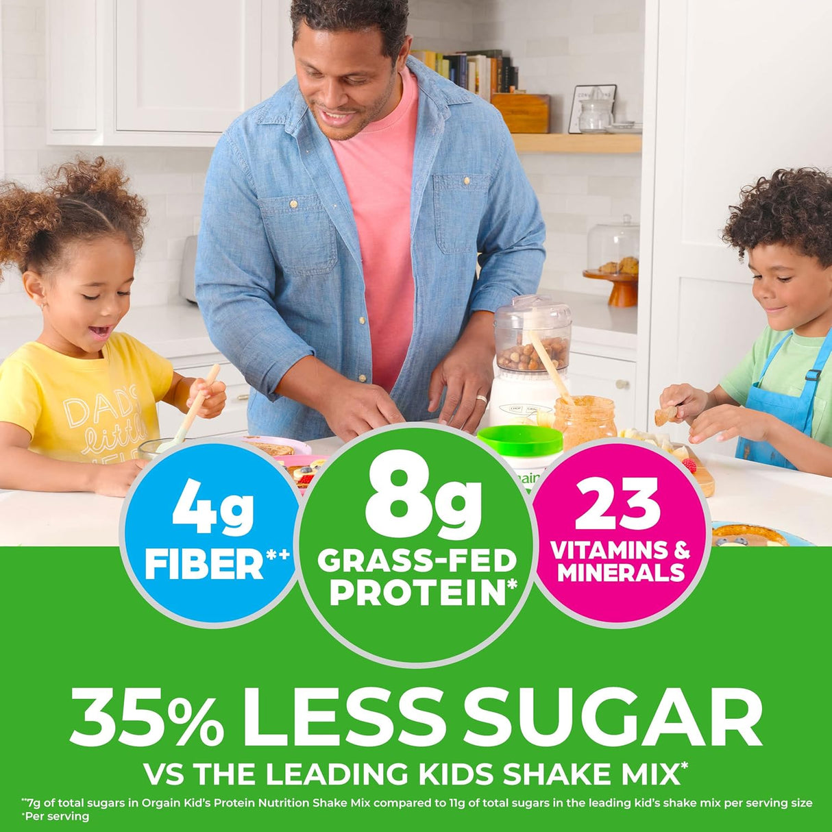 Batido en Polvo Orgain Kids, 8g Proteína, 23 Vitaminas, 1lb