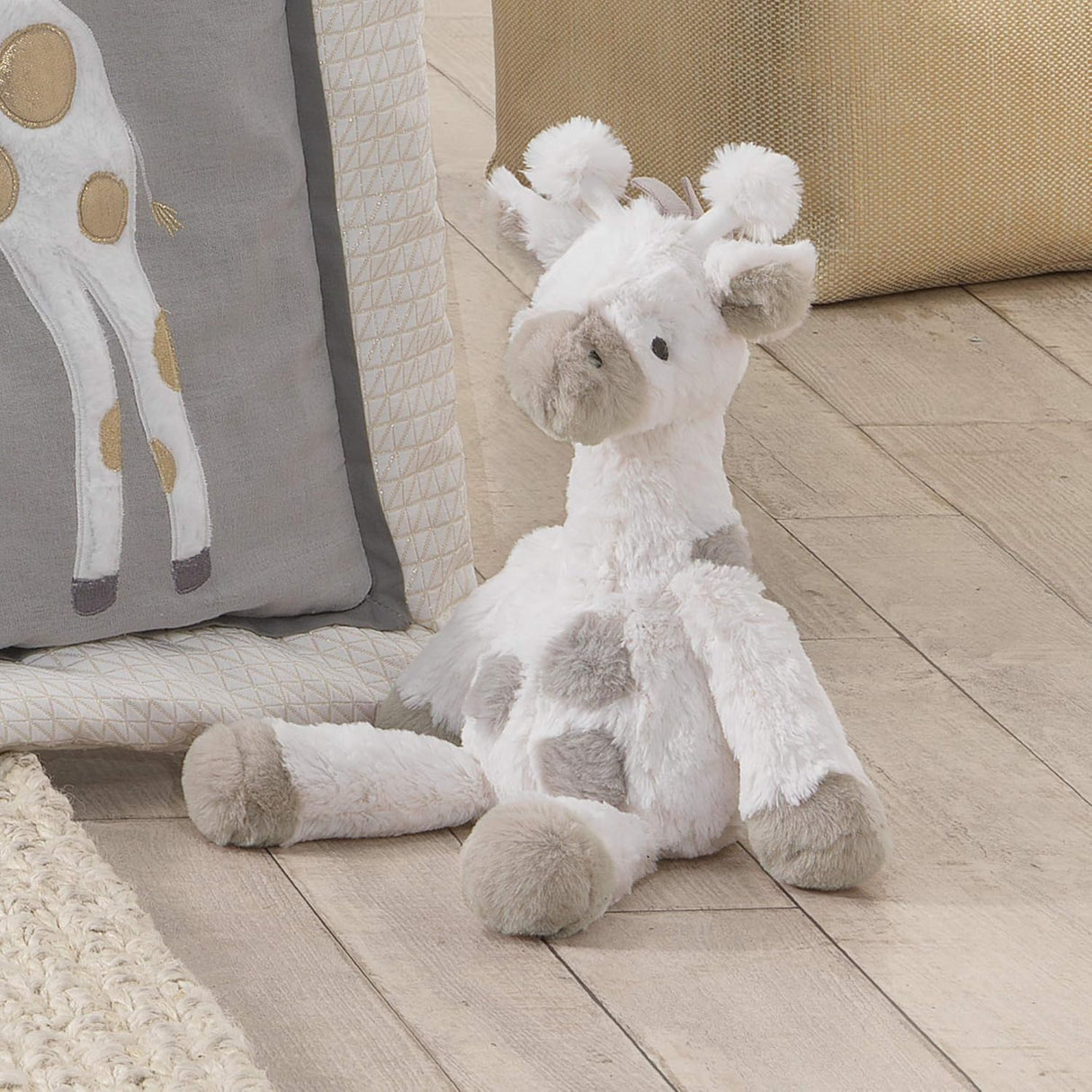 Lambs & Ivy Signature Goodnight Millie - Peluche de jirafa Moonbeams de 11.5 pulgadas, color gris/blanco