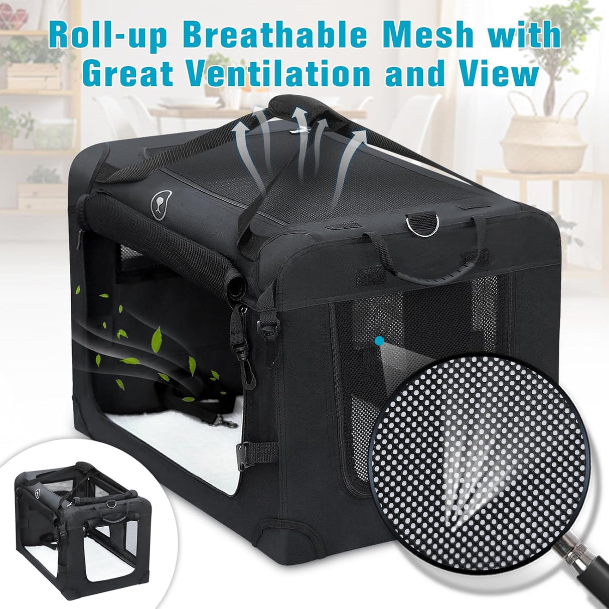 Transportadora de Gatos Pegic, Suave, Colapsable, XL para 2 Kittens