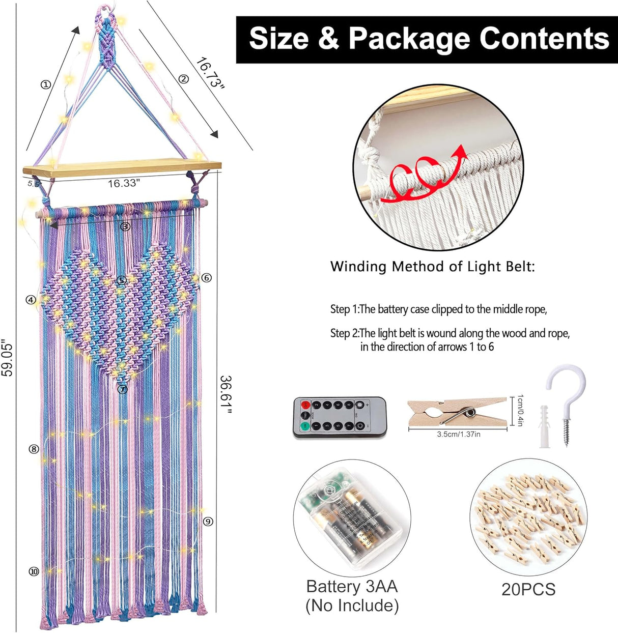 Decoración Boho para Habitación: Estantes Colgantes y Fotos