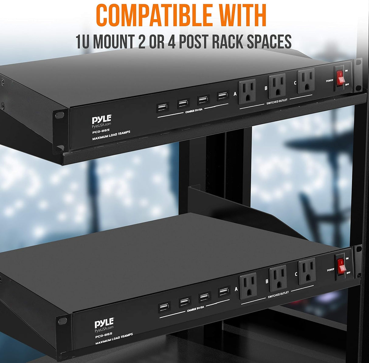 Regleta de alimentación para rack 19 salidas Pyle