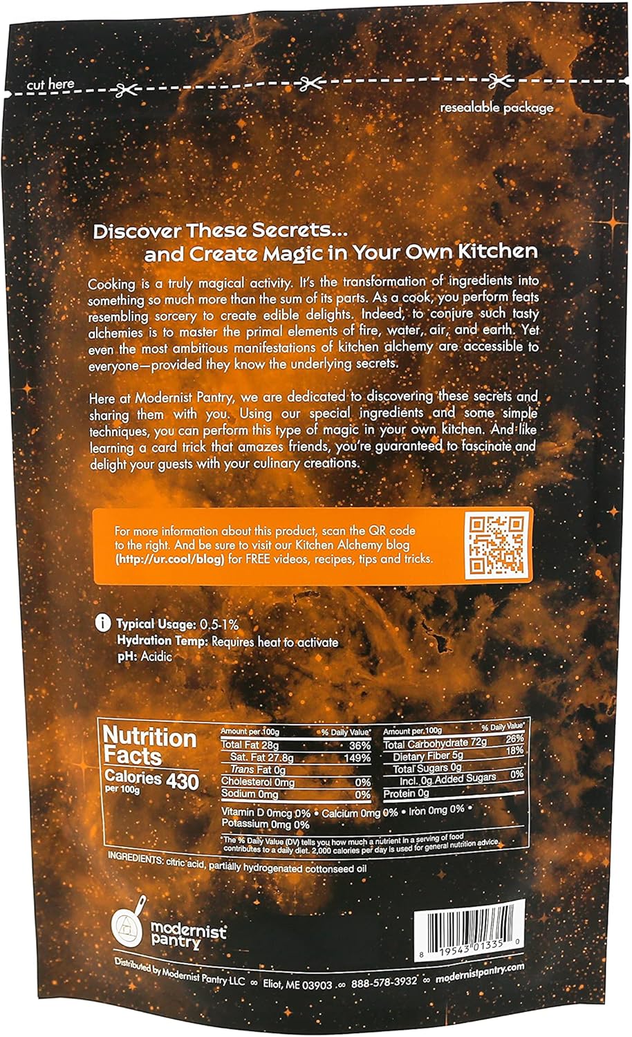 Encapsulado de Ácido Cítrico Modernist Pantry Vegano 400g