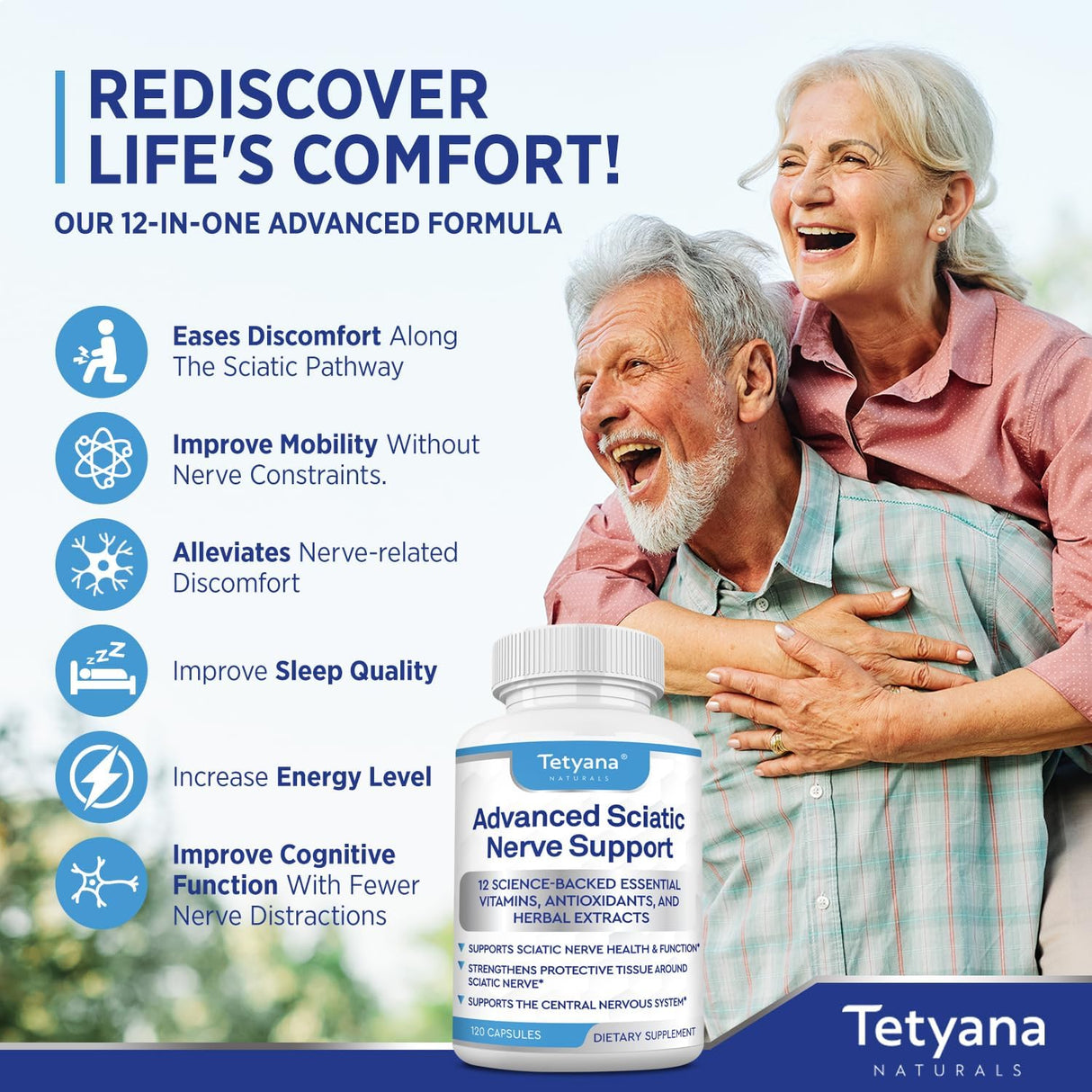 Suplemento del apoyo del nervio ciático vitamina de palma